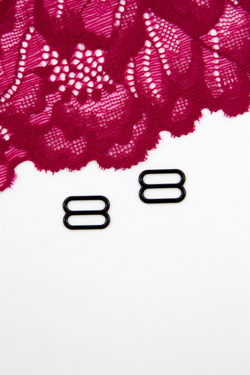 Кольцо, регулятор, крючок для бюстгальтера чёрный 0,6-2 см