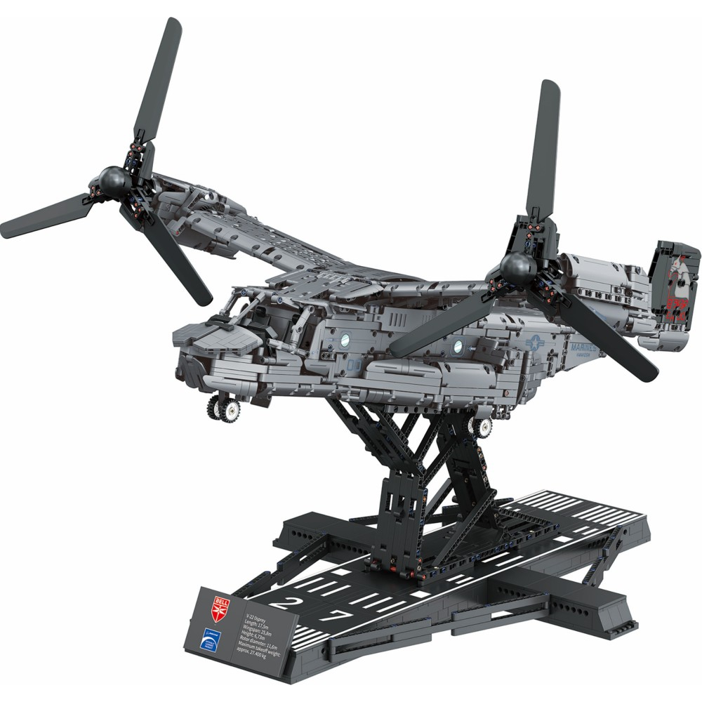 Конструктор Revell Brick System 00961 самолёт Bell Boeing V-22 Osprey 1:25 3730 деталей 00961 — фото 3