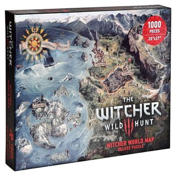 Пазл Ведьмак 3, The Witcher 3 Wild Hunt, Карта, 1000 деталей, 003215