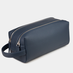 Несессер Voyageur из кожи теленка, синего цвета