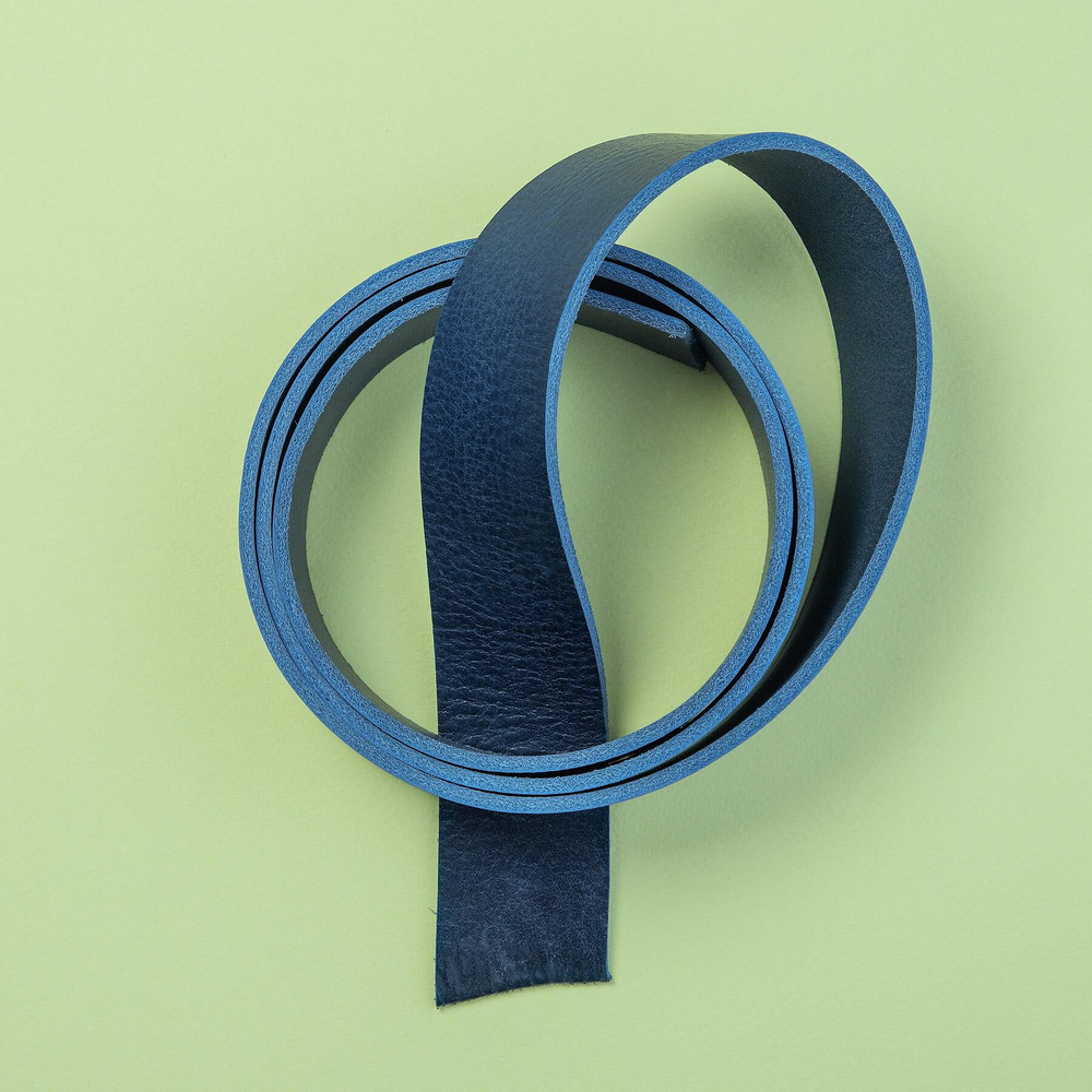 Ременная заготовка Миссури МС17 цв. Синий, толщ. 3,3-3,5 мм