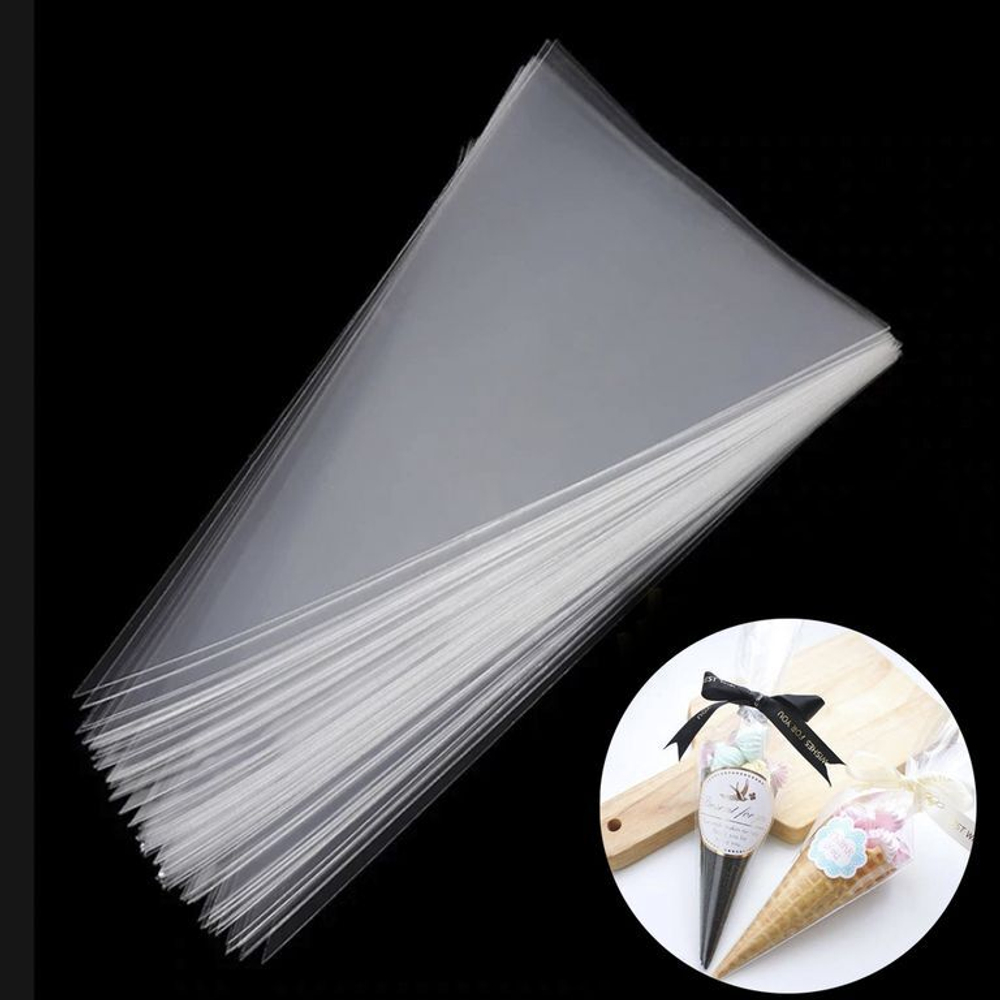 Пакет конус для сладостей 18x37 см (100 шт)