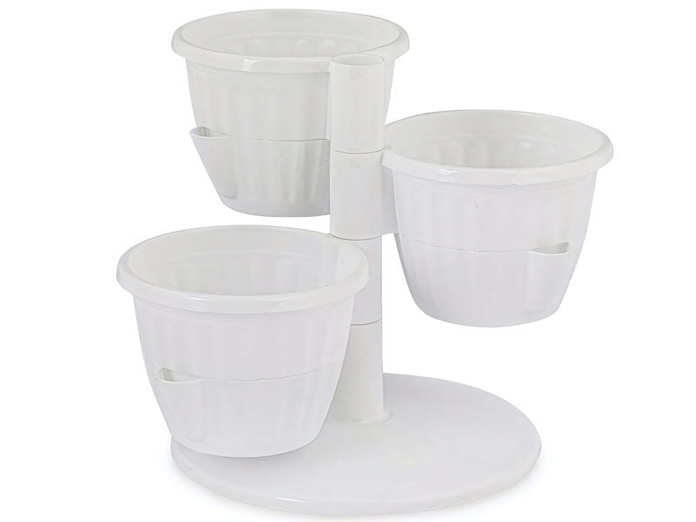 Горшок цветочный Каскад 0,7л (белый)