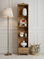 Шкаф витрина Бритта однодверная стеклянная, бейц