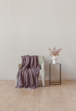 Плед шерстяной 140х200 и саше лаванды Luxberry Lord баклажановый