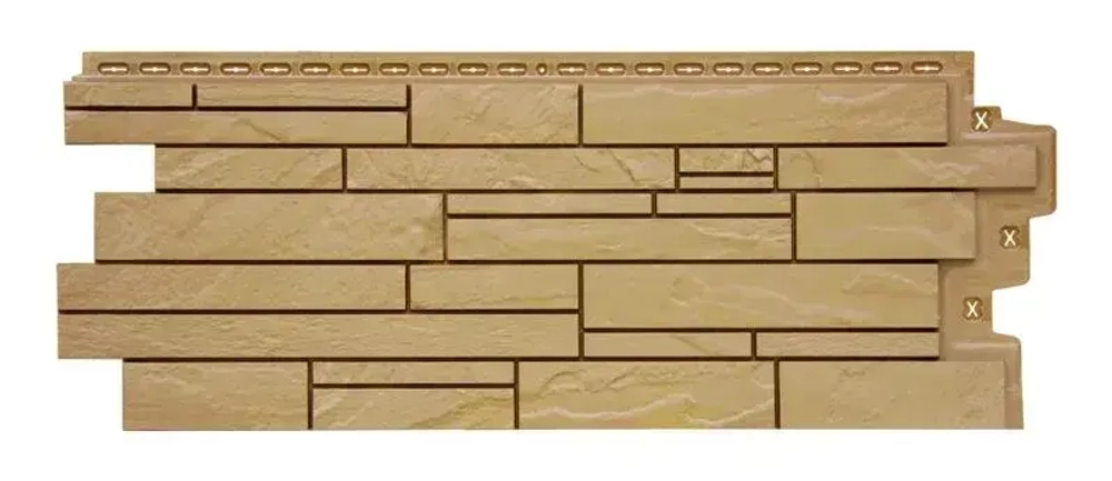 Панель фасадная GrandLine Скала Classic Песочная 0.972*380мм 0.37м2 1 уп-10шт