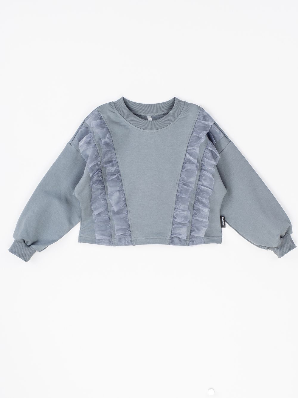 Свитшот укороченный с рюшей "Маренго"