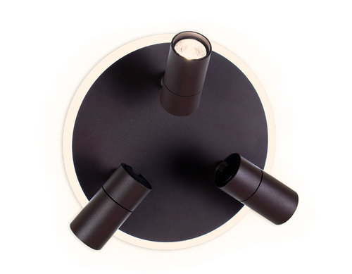 Поворотный настенно-потолочный светодиодный светильник FW265/3 SCF кофе песок LED 6400K+4200K 16W+3W*3 D280*120