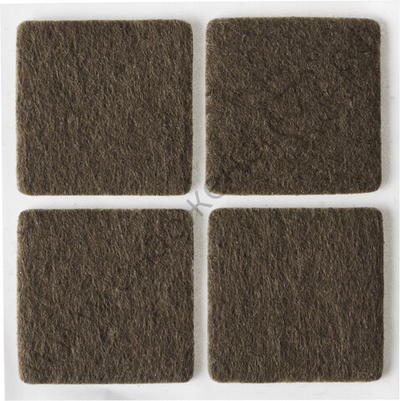 STAYER 25 х 25 мм, самоклеящиеся, фетровые, 4 шт. коричневые, мебельные накладки (40912-25)