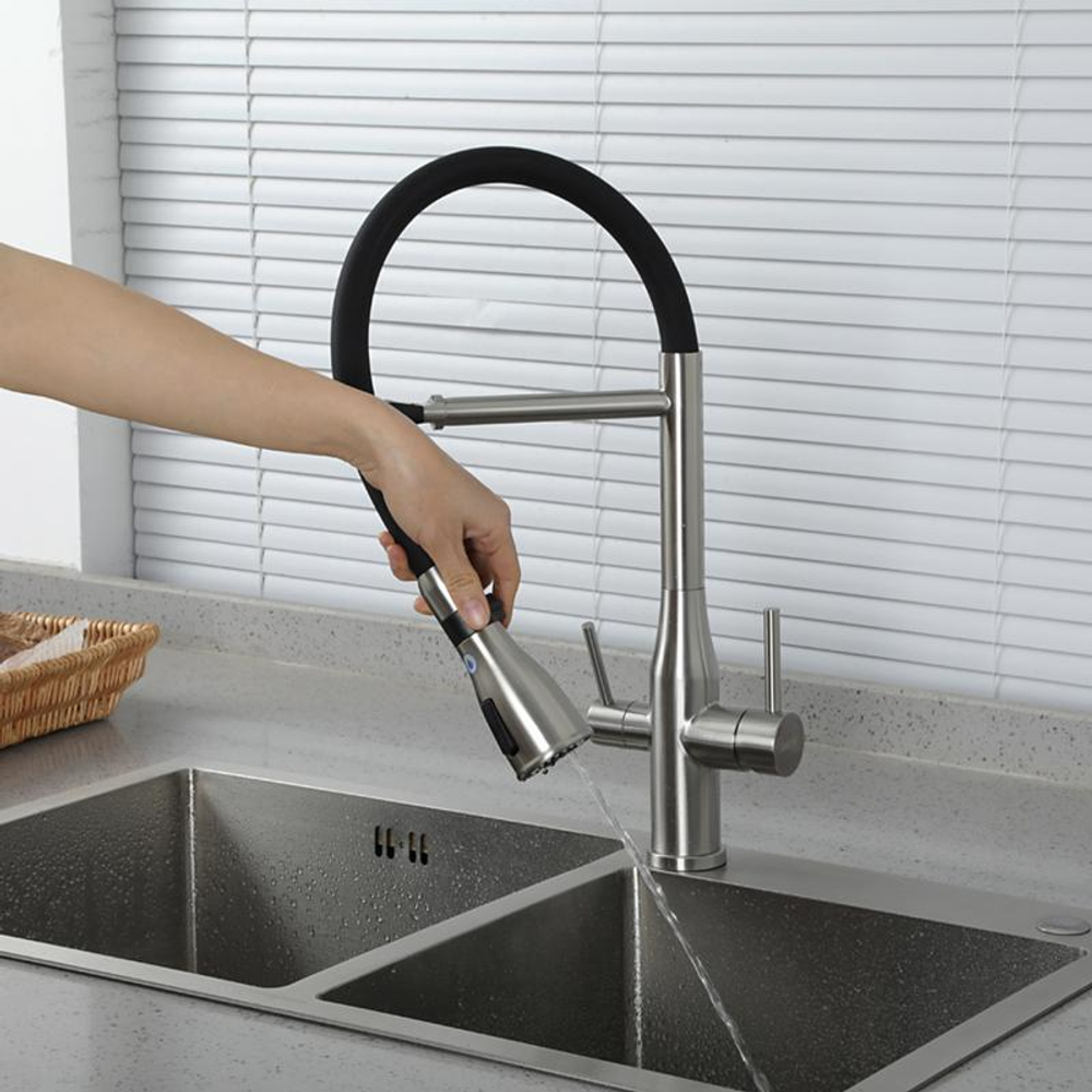 Смеситель для кухни с гибким изливом Gappo G4399-75