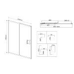 Душевая дверь City VDS-5CT100MT, 1000, хром, стекло текстурное, , шт