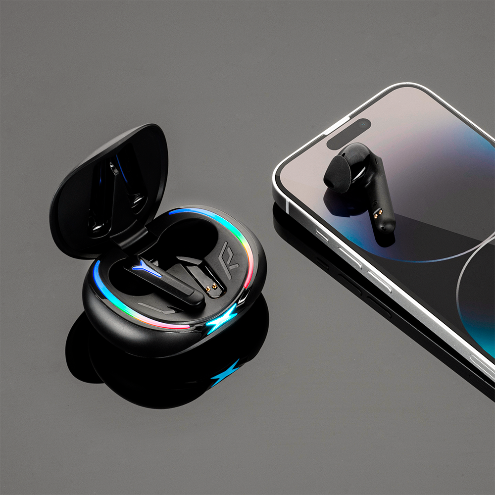 Беспроводные наушники с микрофоном Air Play, BT 5.3, 300 мАч, черный