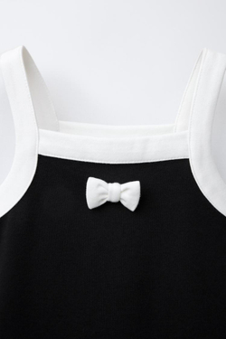 ZARA ПЛАТЬЕ С БАНТОМ, ЧЕРНЫЙ