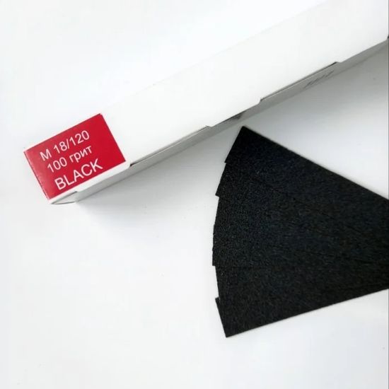 Сменные файлы Unipilka для маникюра на основу  "Прямая M" , черные 100грит 50шт/уп.