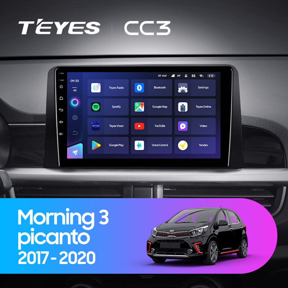 Teyes CC3 9" для Kia Morning 2017-2020