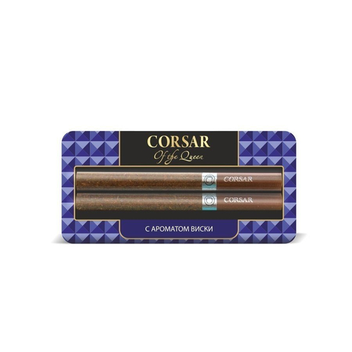 Сигариллы с/ф CORSAR of the QUEEN с ароматом Виски New, блистерная упаковка:2 шт.