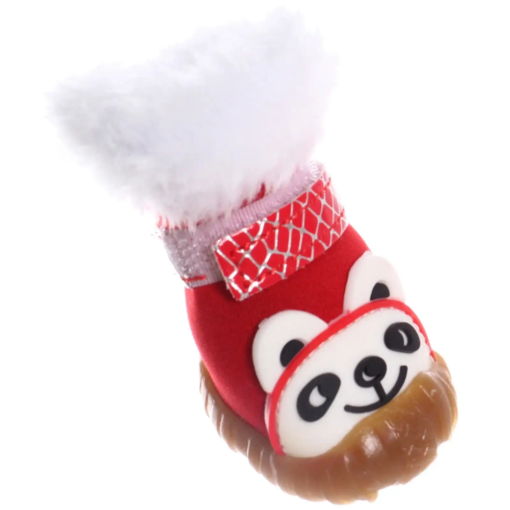 Ботинки зимние для животных «МОДНЫЙ БРО», на липучке, цвет красный, размер 2, 4,5см