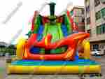 Коммерческий надувной батут-горка "Огненный дракон" 18*8*13 м
