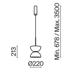 Подвесной светильник Киото / Kyoto 3000К 11Вт Maytoni mod178pl-l11g3k