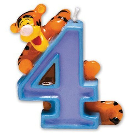 РАСПРОДАЖА Свеча -цифра "4" Винни Пух 5,5 см