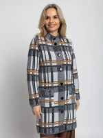 Кардиган В 1579/черн-горчич