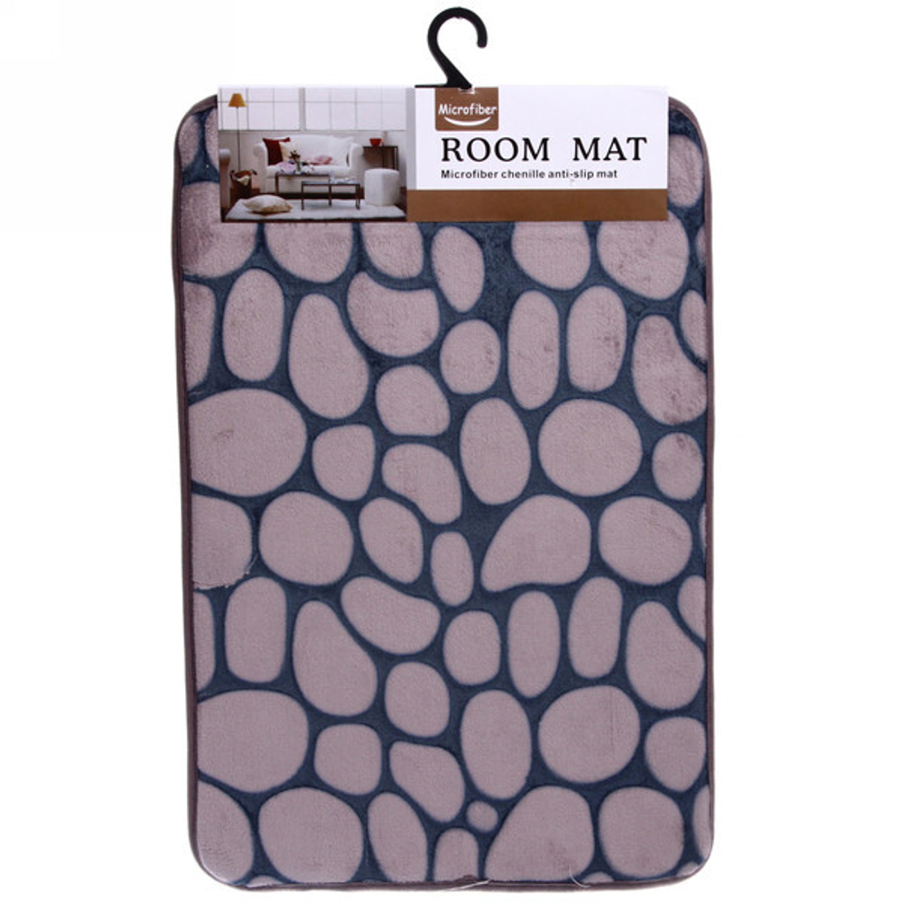 Коврик для ванной 40*60"Галька» серый