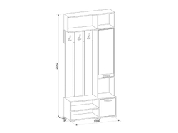 Ивушка 23 Прихожая Бодега Темный / Светлый