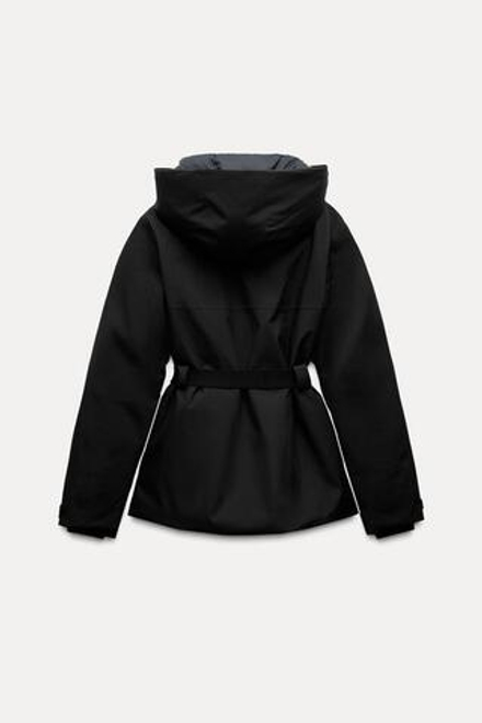 ZARA ВОДОНЕПРОНИЦАЕМАЯ КУРТКА RECCO®, ЧЕРНЫЙ