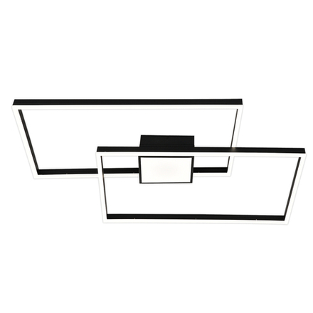 Потолочный светодиодный светильник 164Вт, 13120лм, 3000-6500K, Ra>80, плавная регулировка мощности, изменение цветовой температуры, ночник, металл/акрил, чёрный