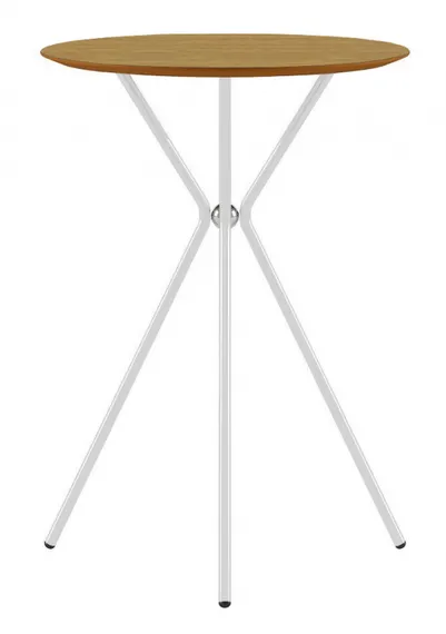 Барный стол Kilig Ø60х110 см, белый, американский беленый дуб