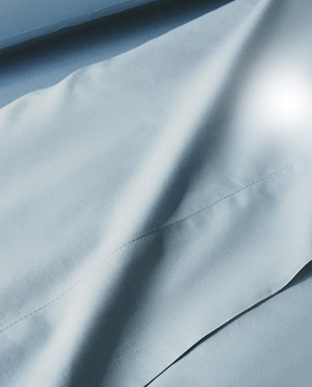 Zara Home - Простыня из хлопчатобумажной перкаль (плотность 200 нитей), синий, 240x280 см