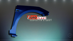 Крыло правое синее Hyundai Solaris 1 2010-2014