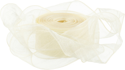 Лента органза (2,5 см*9,14 м) Нежная грация, Кремовый