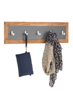 Вешалка настенная, 80х2х22, Кристиан, для одежды, в прихожей, для полотенец в ванную, массив дуба / МДФ, Dipriz