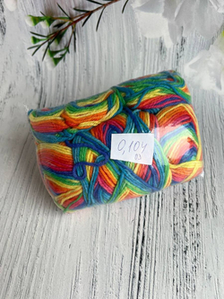 Пряжа носочная Аркобалено радужный микс 104г