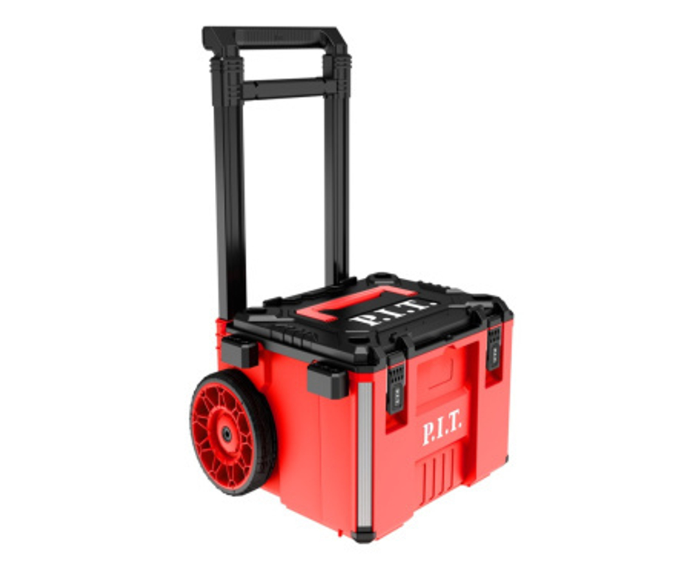 Ящик для инструментов системы STACKIN P.I.T. HTLB02-4933 (44л, 495х400х388мм, ручка, колеса 4,63кг)