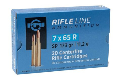 Патрон 7х65 R SP Mag PPU 11,2g/173gr, коробка 20 шт.