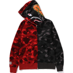 A Bathing Ape Color Camo Separate Shark Fz Худи черный красный
