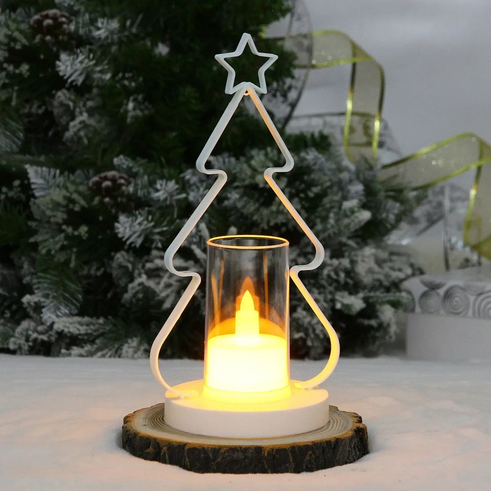 Сувенир с подсветкой «Таинсвенная елочка» 11*22,5 см см, Белый