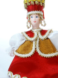 Кукла-подвеска девушка в душегрее Калерия