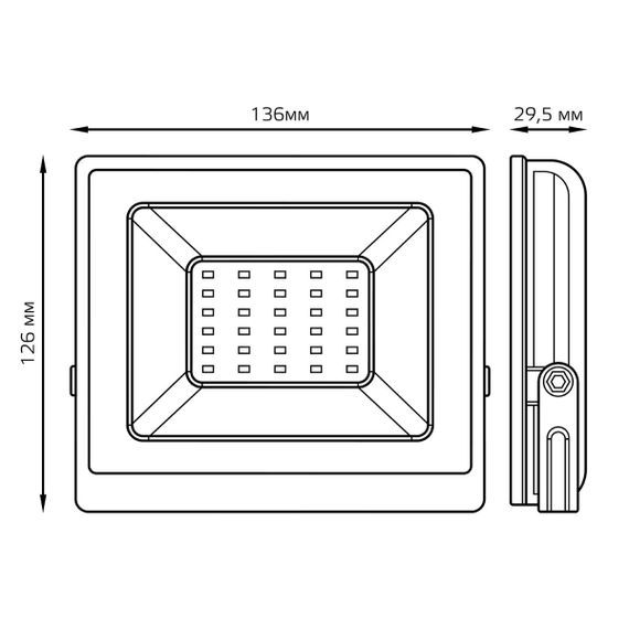 Прожектор светодиодный Gauss Elementary 30W 3000К 613527130