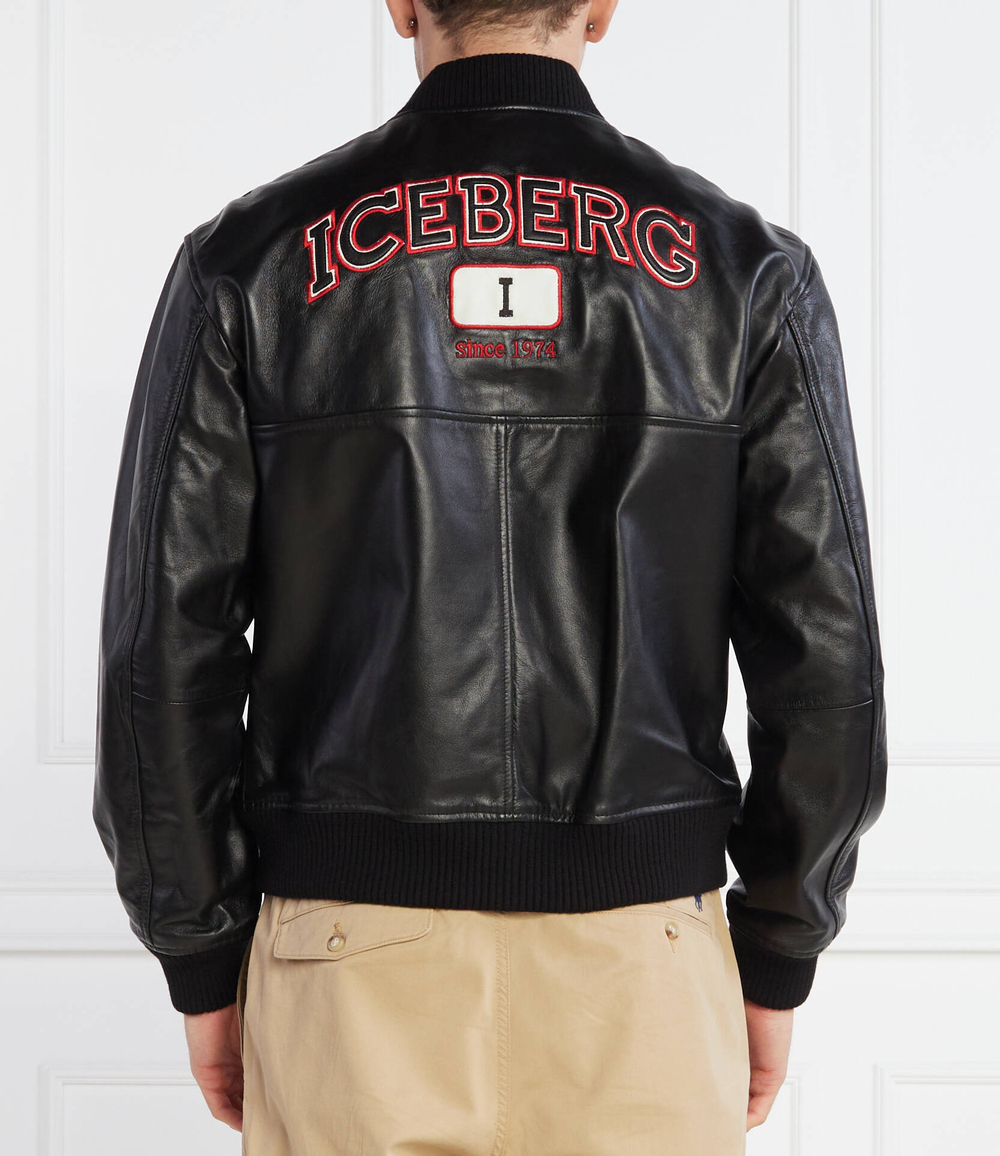 Кожаная куртка бомбер Iceberg - черный(235 I1P ZO21 6802)