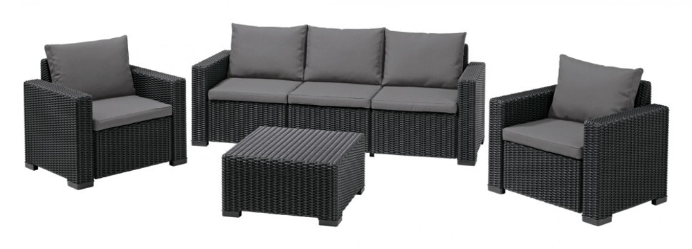 Комплект мебели Калифорния сет (California 3 seater set) графит