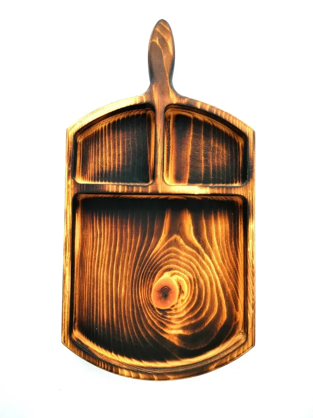 Деревянная менажница из кедра для подачи, сервировки