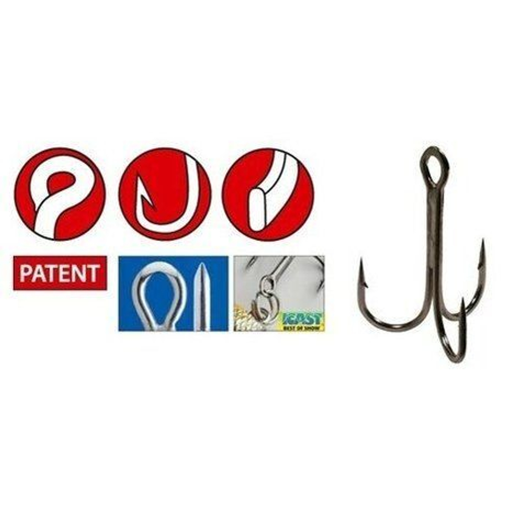 Крючок тройник рыболовный Gamakatsu TREBLE 23NS ME №02 ( упк. по 5шт.)