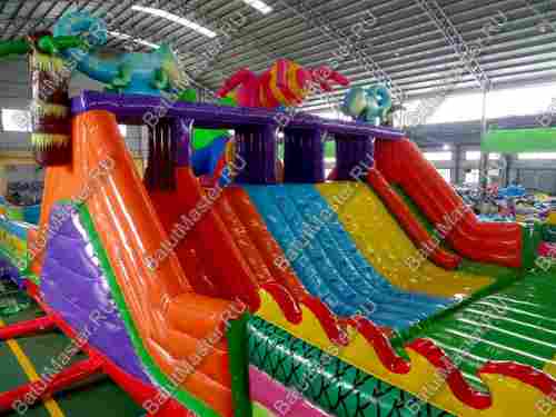 Коммерческий надувной батут "Невероятные приключения" 24*9*9 м