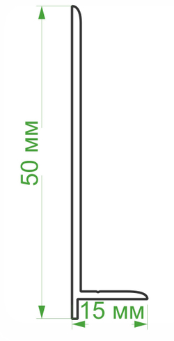 Самоклеящийся гибкий плинтус ПВХ FLEX серый 3000х50х2 мм