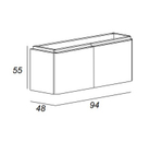 Мебель для ванной комнаты CEZARES STYLUS 95см Blu Petrolio 55228 + 55264