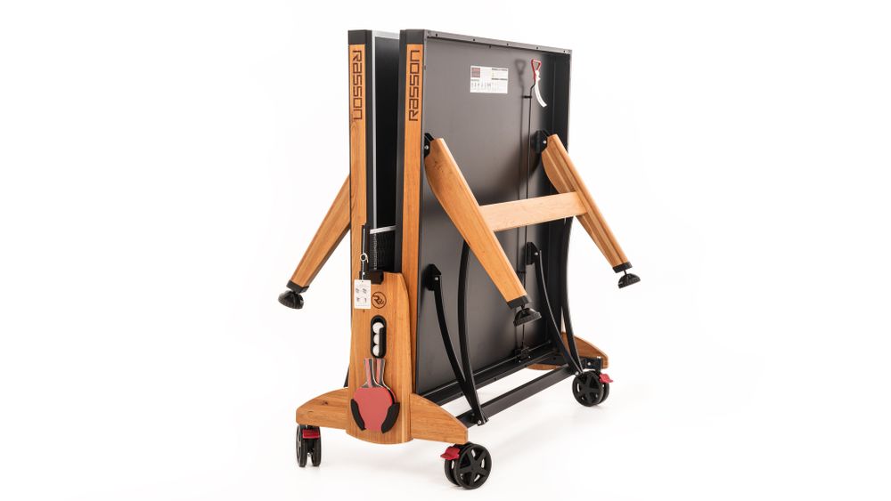 Теннисный стол складной для помещений &quot;RASSON PREMIUM T03 Indoor&quot; (274 х 152,5 х 76 см, натуральная вишня) с сеткой