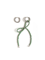 Серьги "Bow Green Zircon"